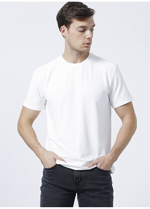 Fabrika Sports S-GROVER O Yaka Basic Beyaz Erkek T-Shirt 3