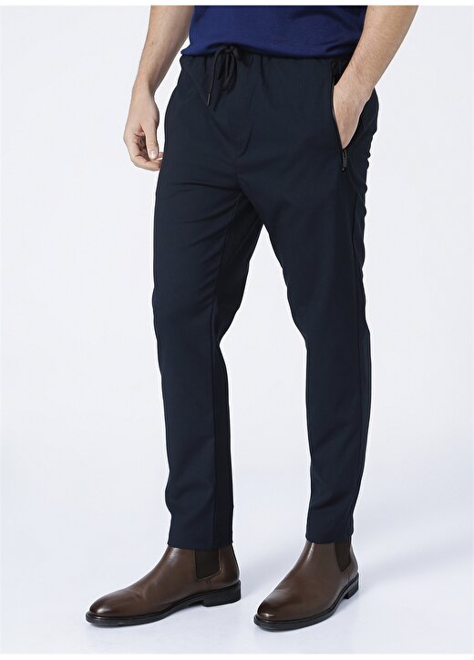 Fabrika Normal Bel Normal Paça Lacivert Erkek Chino Pantolon BODS 3