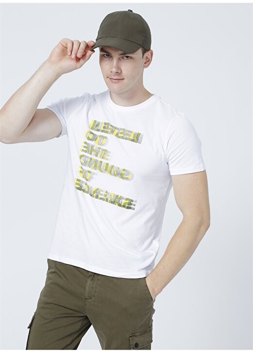 Limon Ekru Erkek T-Shirt 1