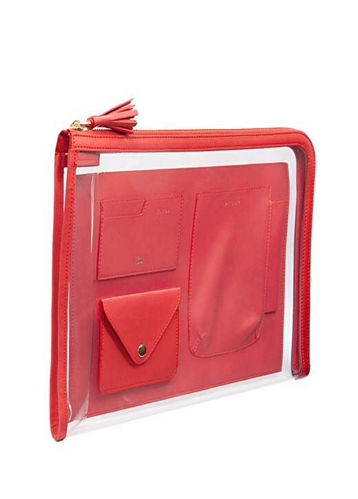 Case Look 32,5 X 23,5 Cm Kırmızı Kadın Çanta İçi Düzenleyici CLC03-02 3