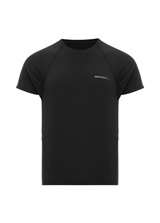 Merrell Bisiklet Yaka Kısa Kollu Logo Baskılı Slim Fit Siyah Erkek T-Shirt 1