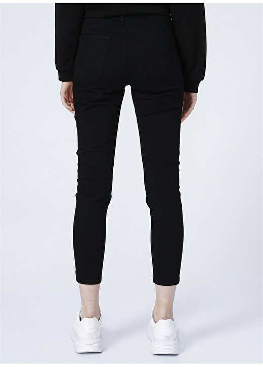 Black On Black Yüksek Bel Skinny Fit Siyah Kadın Denim Pantolon K-RINI 4