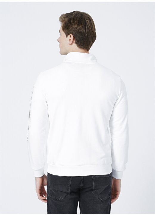 İst X Boyner Bato Yaka Basic Beyaz Erkek Sweatshirt 4