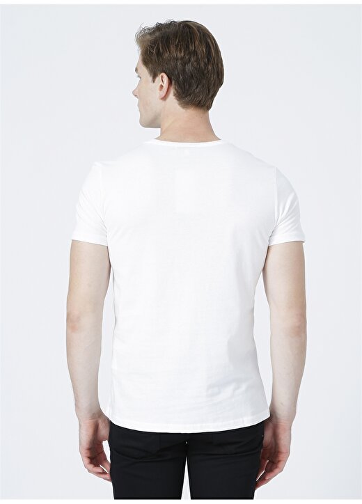 İst X Boyner O Yaka Kısa Kollu Basic Beyaz Erkek T-Shirt 4