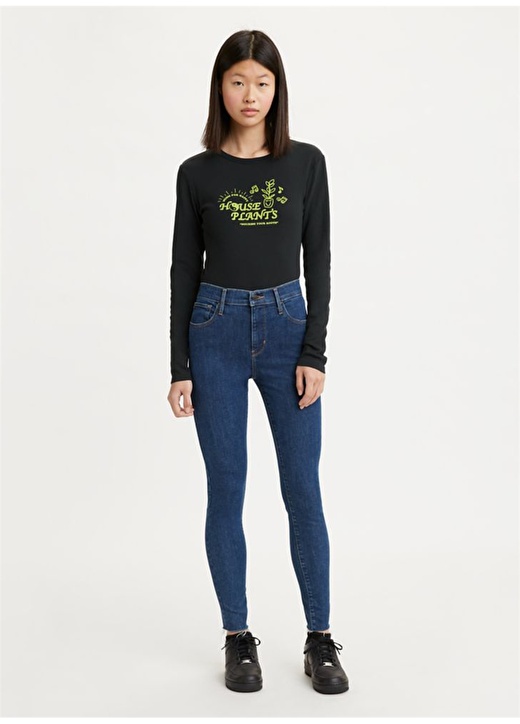 Levis Yüksek Bel Skinny Paça Skinny Fit Koyu Lacivert Kadın Denim Pantolon 720 HIRISE SUPER S 1