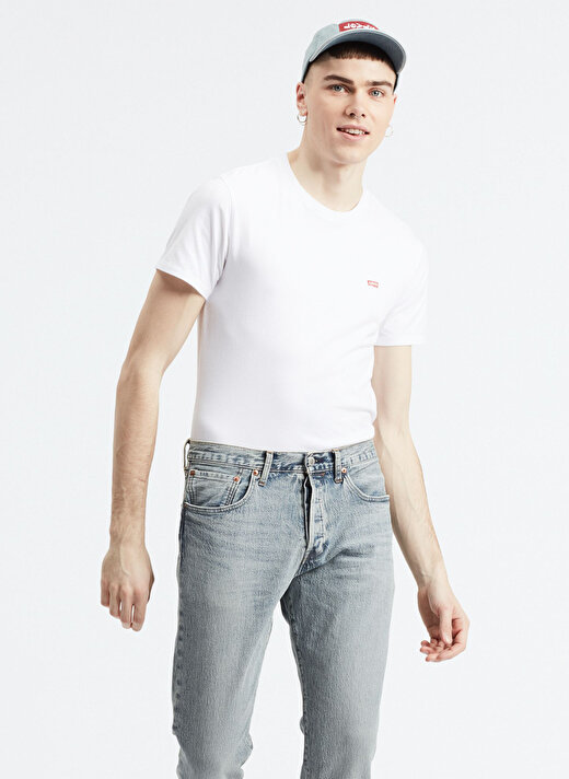 Levis Beyaz Yuvarlak Yaka  T-Shirt 1