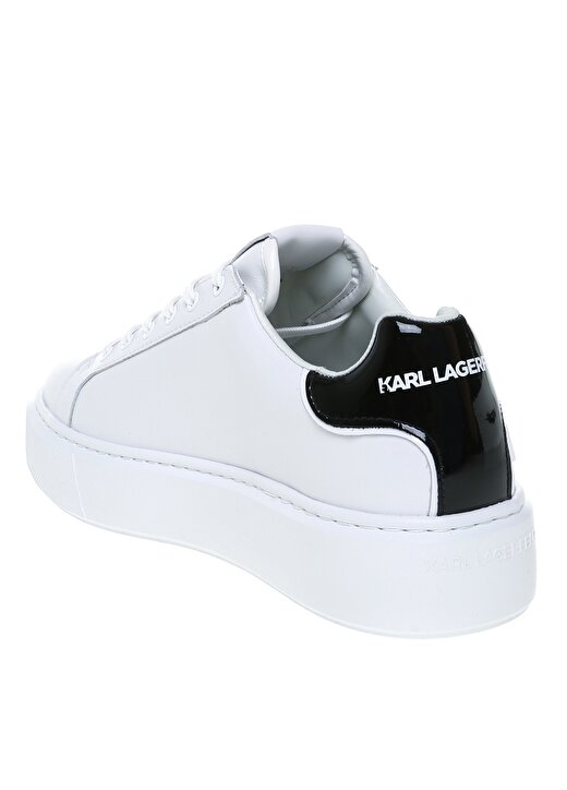KARL LAGERFELD Beyaz Kadın Yüksek Taban Deri Sneaker MAXI KUP Karl Inje 2