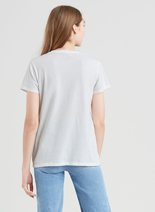 Levis Yuvarlak Yaka Beyaz Kadın T-Shirt PERFECT TEE TR WHITE + X 2