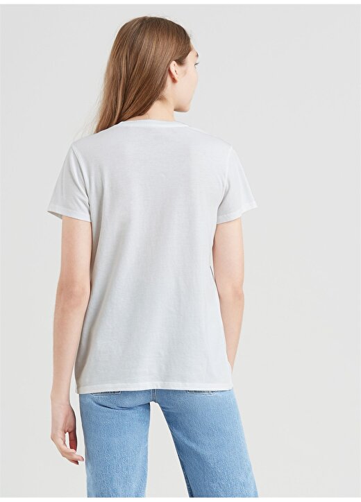 Levis Yuvarlak Yaka Beyaz Kadın T-Shirt PERFECT TEE TR WHITE + X 2
