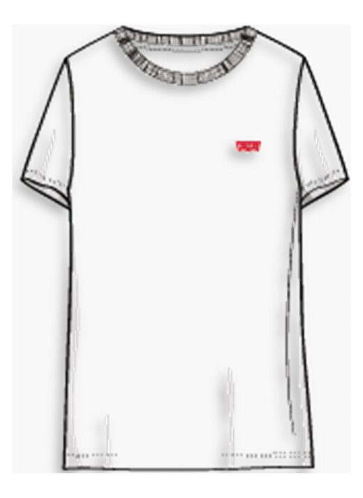 Levis Yuvarlak Yaka Beyaz Kadın T-Shirt PERFECT TEE TR WHITE + X 3