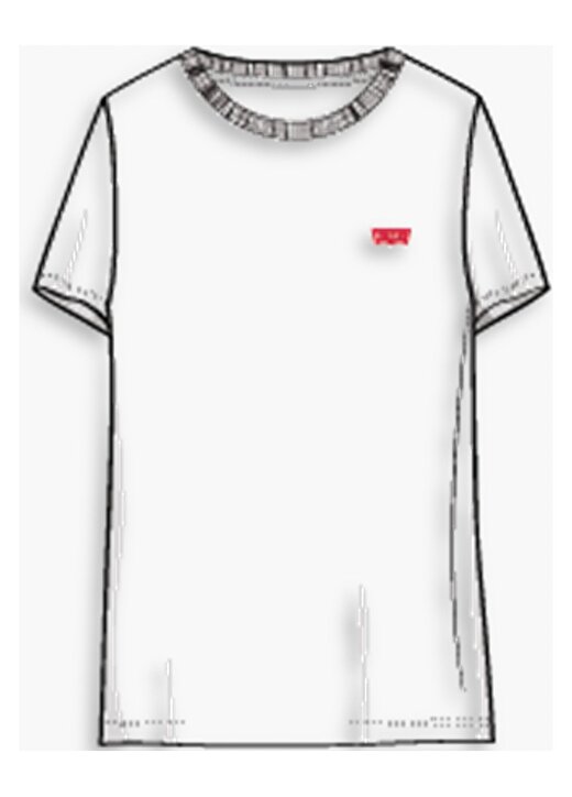 Levis Yuvarlak Yaka Beyaz Kadın T-Shirt PERFECT TEE TR WHITE + X 3