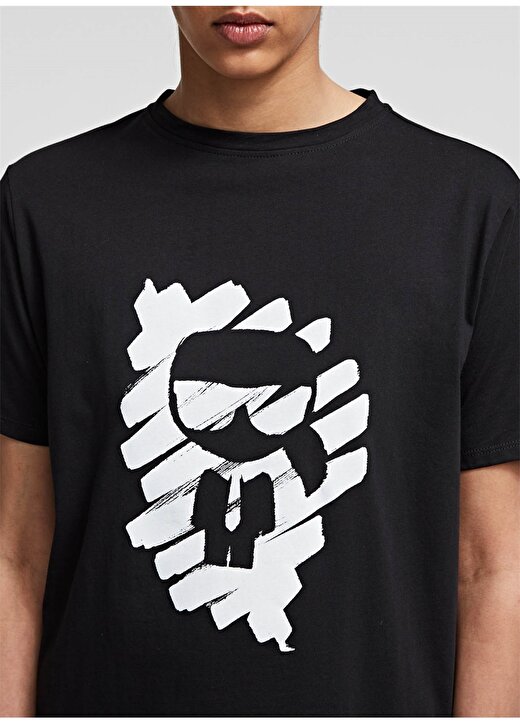 KARL LAGERFELD İkonik Grafiti Logolu T-Shirt 4
