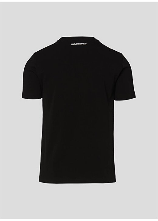 Karl Lagerfeld Kısa Kollu Logolu Siyah Unisex T-Shirt 2