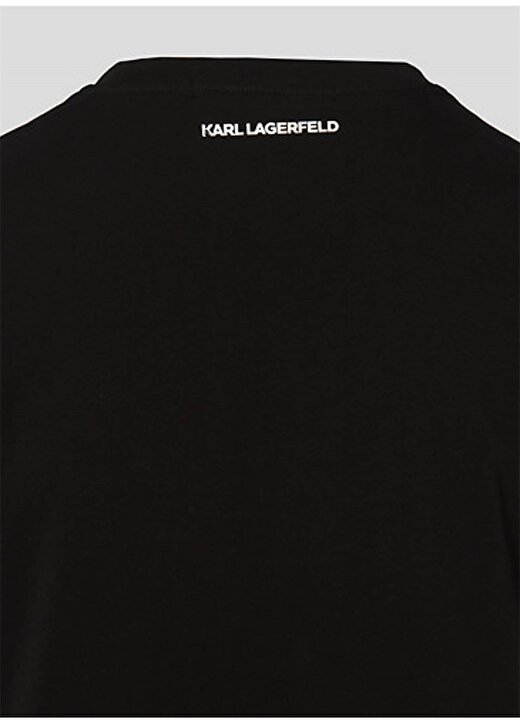 Karl Lagerfeld Kısa Kollu Logolu Siyah Unisex T-Shirt 4