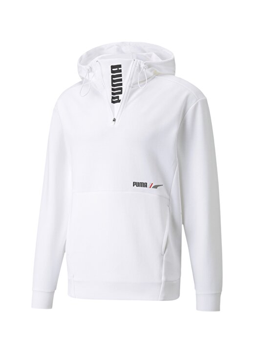 Puma 58938902 Rad Cal Half Zip Dk Fermuarlı Regular Fit Beyaz Erkek Sweatshirt 1