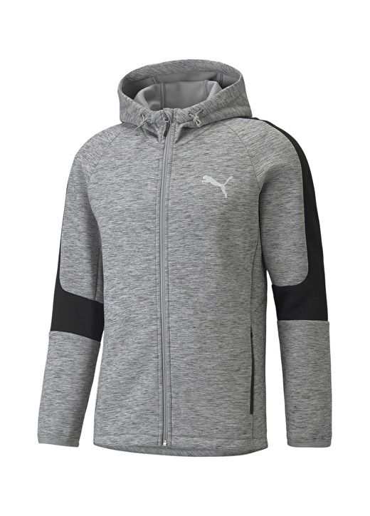 Puma 58942403 Evostripe Fz Hoodie Kapüşonlu Regular Fit Gri Erkek Sweatshirt 1