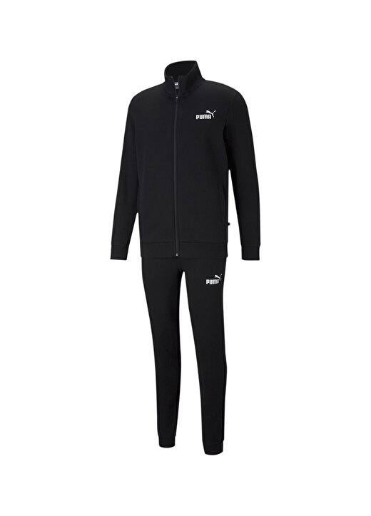 Puma 58584101 Clean Sweat Suit Fl Gömlek Yaka Regular Fit Siyah Erkek Eşofman Takımı 1