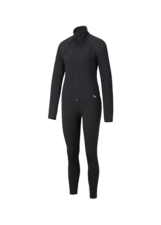 Puma 58913601 Active Yogini Woven Suit Gömlek Yaka Regular Fit Siyah Kadın Eşofman Takımı 4