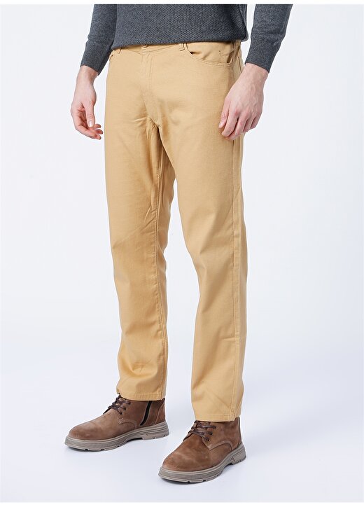 Altınyıldız Classics 4A0121200062. Normal Bel Regular Fit Armürlü Deve Tüyü Erkek Pantolon 3