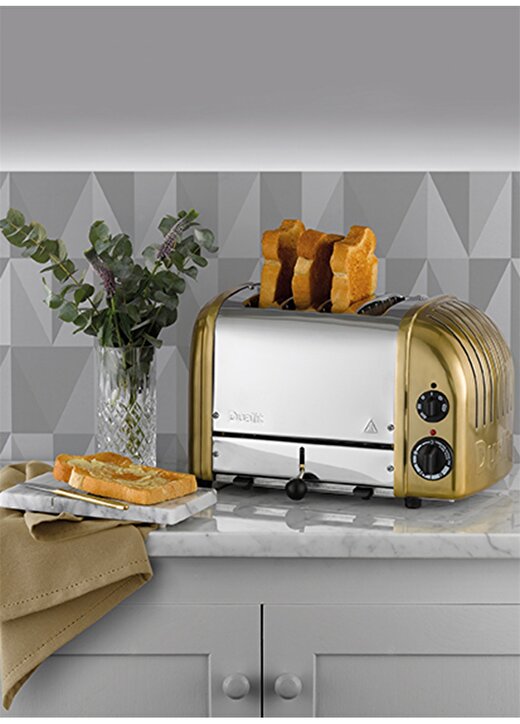 Dualit Classic 4 Hazneli Ekmek Kızartma Makinesi Pirinç 3