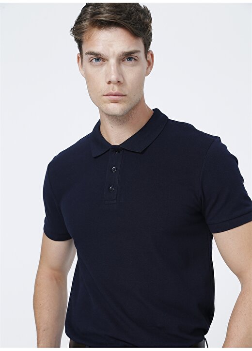 Fabrika Basic Lacivert Erkek Polo T-Shirt - LEONARDO 2