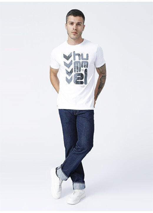 Hummel GUILE Beyaz Erkek T-Shirt 911086-9001 2