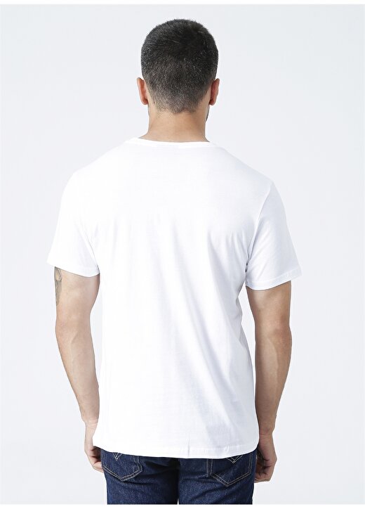 Hummel GUILE Beyaz Erkek T-Shirt 911086-9001 4