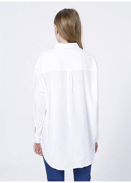Mavi 122843-620 Normal Kalıp Beyaz Kadın Gömlek 4