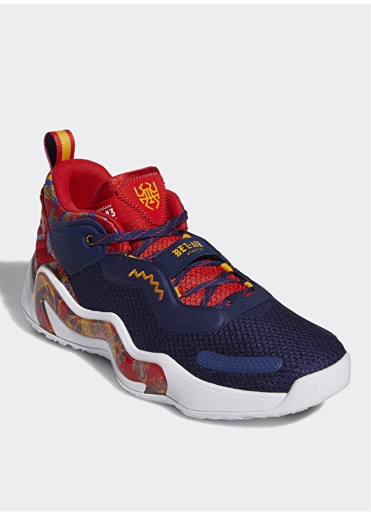 Adidas H68047 D.O.N. Issue 3 Mavi-Kırmızı-Altın Erkek Basketbol Ayakkabısı 3