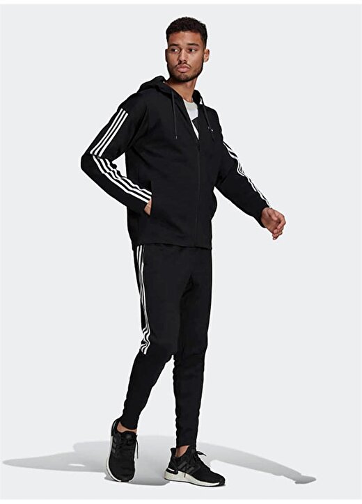 Adidas GM3827 M Rib Tracksuit Siyah Erkek Eşofman Takımı 3