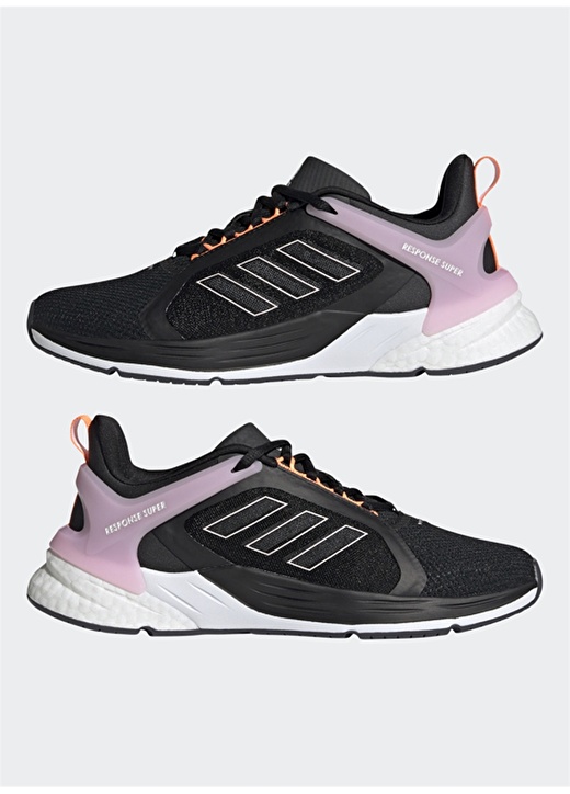 Adidas H02027 Response Super 2.0 Siyah - Pembe - Beyaz Kadın Koşu Ayakkabısı 2