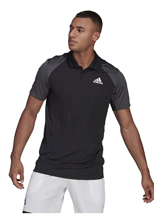 Adidas Siyah - Gri - Beyaz Erkek Polo T-Shirt GL5437 CLUB POLO 3