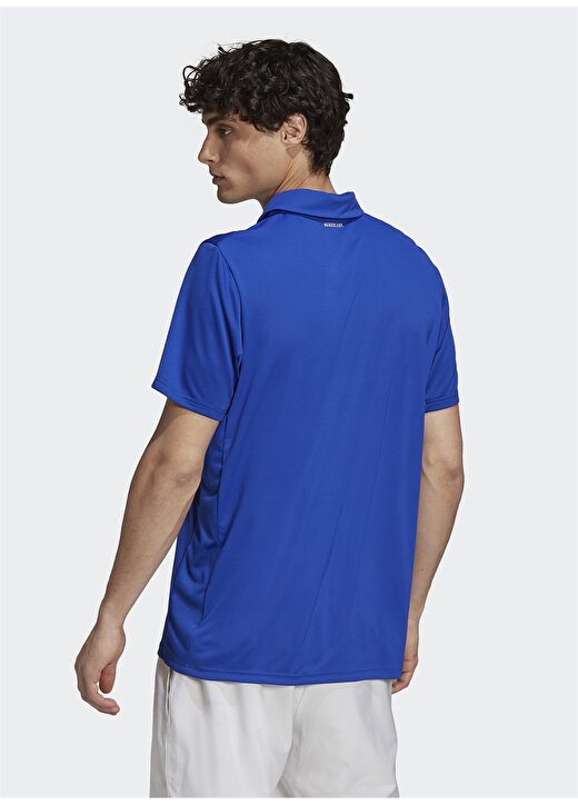 Adidas H34699 Club 3Str Polo Mavi - Beyaz Erkek Polo T-Shirt 3