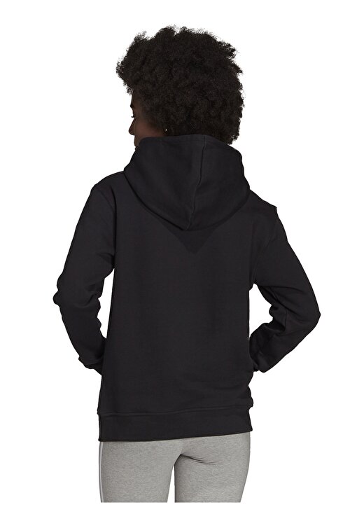 Adidas H06619 Hoodıe Kapüşonlu Regular Fit Siyah Kadın Sweatshirt 3
