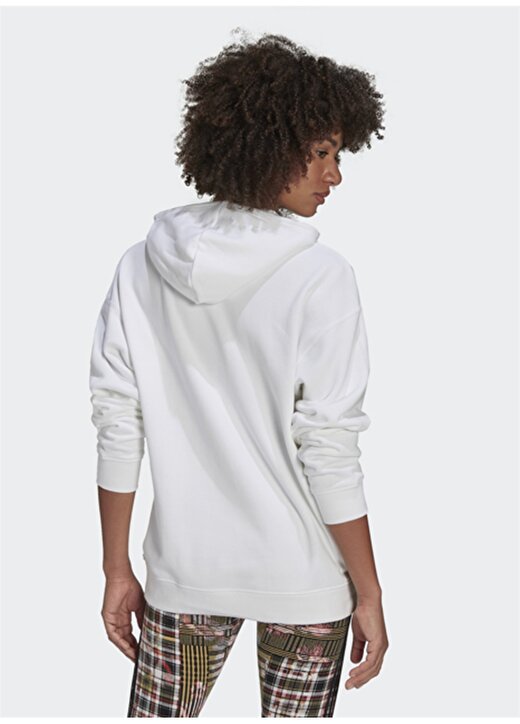 Adidas H20456 Hoodie Beyaz Kadın Sweatshırt 4