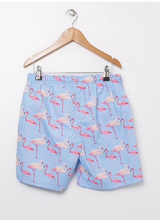 Funky Rocks Bağlamalı Flamingo Desenli Mavi Erkek Çocuk Şort Mayo 2