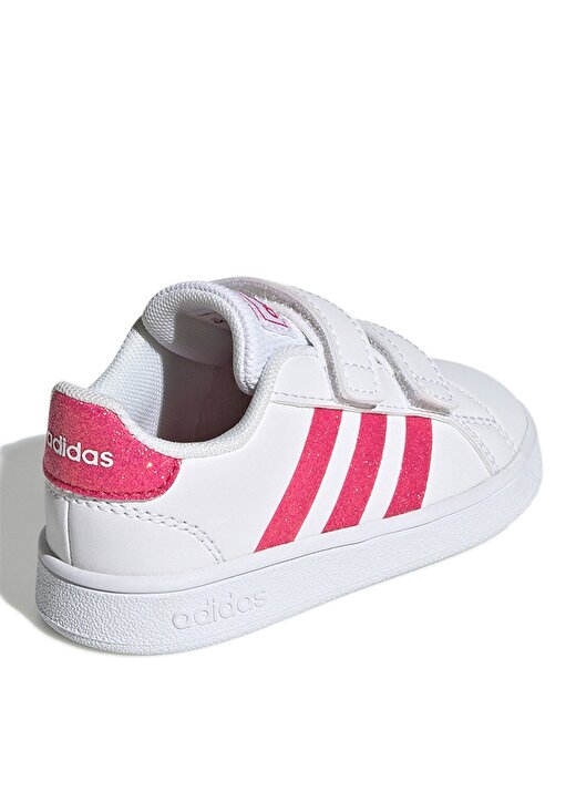 Adidas Grand Court I Beyaz - Pembe Kız Çocuk Yürüyüş Ayakkabısı 3