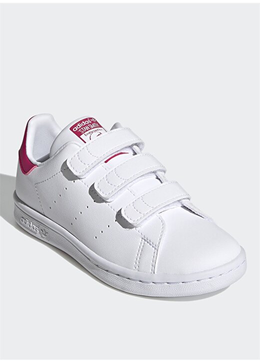 Adidas Beyaz - Pembe Kız Çocuk Yürüyüş Ayakkabısı STAN SMITH CF C 2