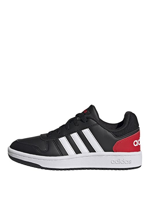 Adidas Hoops 2.0 K Siyah - Beyaz Erkek Çocuk Yürüyüş Ayakkabısı 2