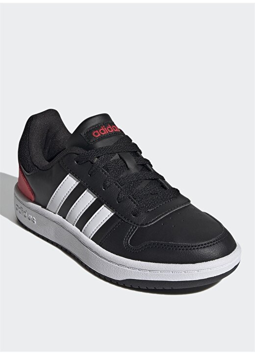 Adidas Hoops 2.0 K Siyah - Beyaz Erkek Çocuk Yürüyüş Ayakkabısı 3