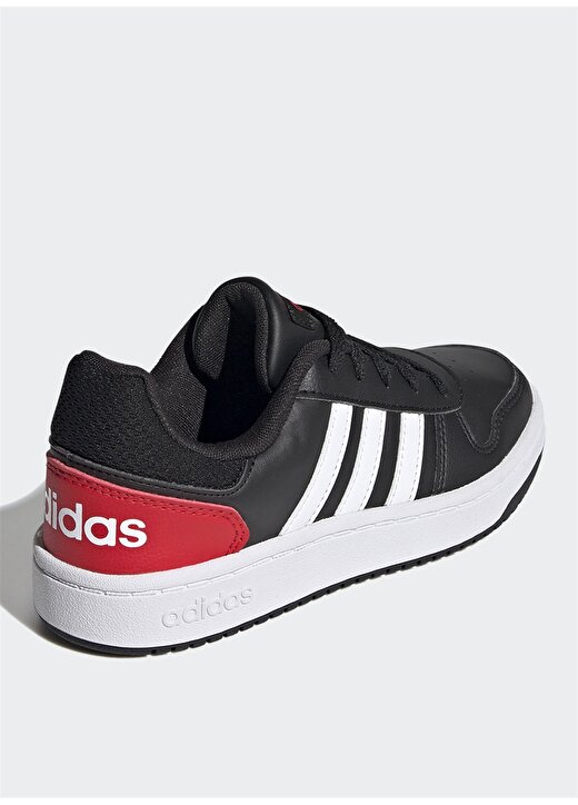 Adidas Hoops 2.0 K Siyah - Beyaz Erkek Çocuk Yürüyüş Ayakkabısı 4