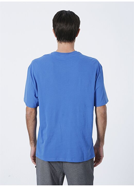 Aeropostale E-Afel Bisiklet Yaka Kısa Kollu Standart Kalıp Baskılı Mavi Erkek T-Shirt 4