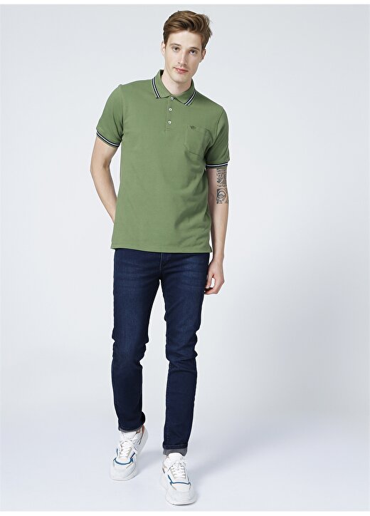 Privé Polo Yaka Koyu Yeşil Erkek T-Shirt 2