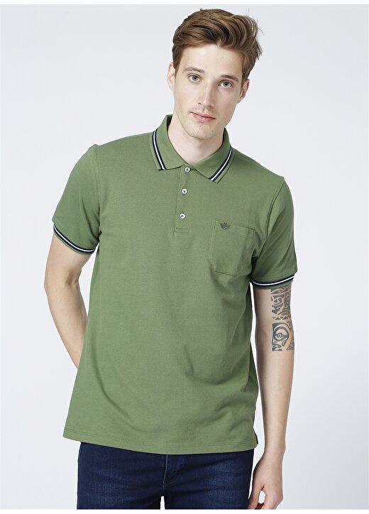Privé Polo Yaka Koyu Yeşil Erkek T-Shirt 3