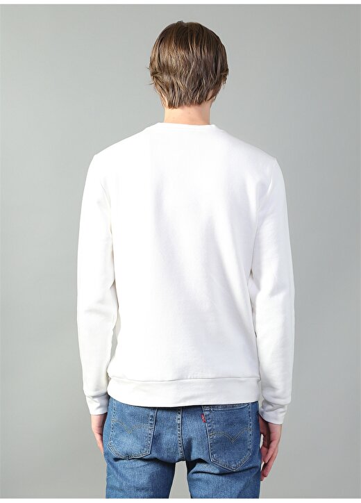 Cem Güventürk X Boyner E-Cem 25 O Yaka Basic Baskılı Beyaz Erkek Sweatshirt 4