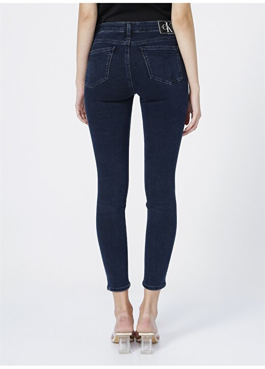 Calvin Klein Jeans Normal Bel Skinny Fit Düz Mavi Kadın Denim Pantolon MID RISE SKINNY 4