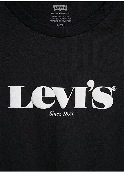 Levis Bisiklet Yaka Siyah Kadın T-Shirt THE PERFECT TEE NEW LOGO II CAVIAR 3