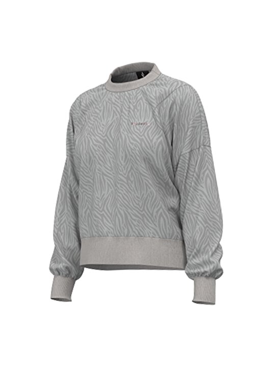 Skechers S212057-043 W Printed Sweatshirt O Yaka Normal Kalıp Baskılı Taş Kadın Sweatshirt 2