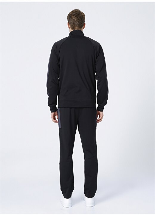 Skechers S212165-001 M Micro Essential Suit O Yaka Normal Kalıp Düz Siyah Erkek Eşofman Takımı 4