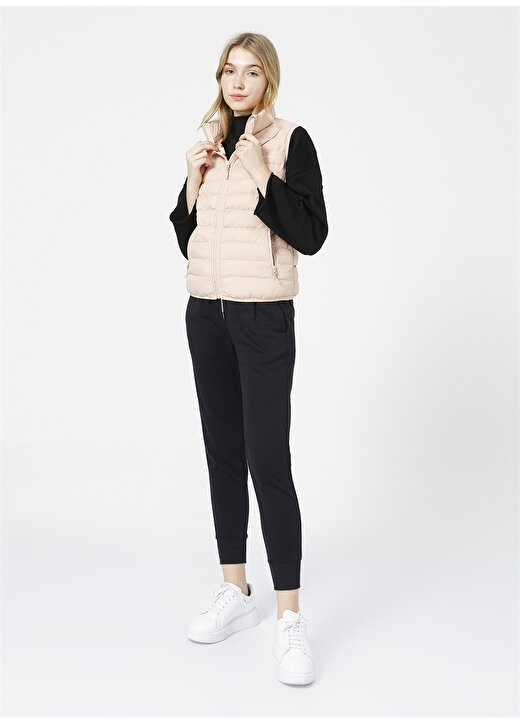 Skechers Dik Yaka Düz Açık Bej Kadın Şişme Yelek S212262-230 W Essential Vest 2